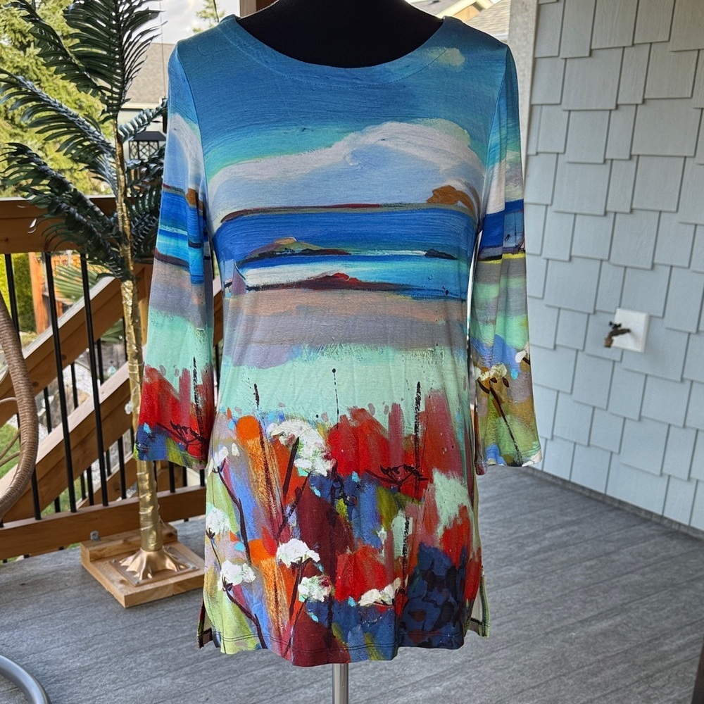 Simply Art by DOLCEZZA | Abstract Print 3/4 Sleeve Top